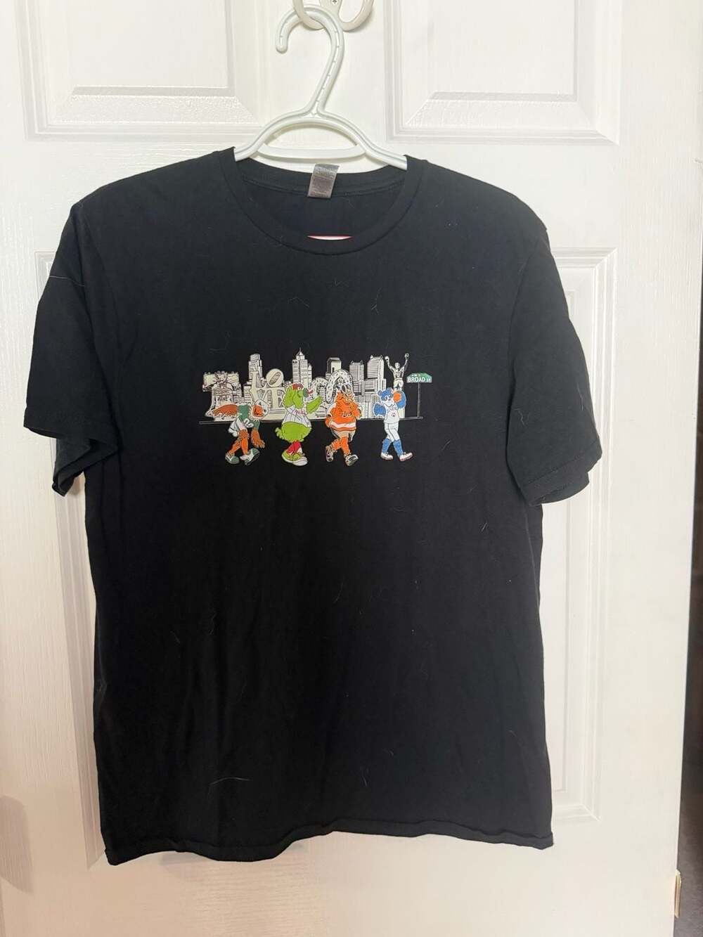 Philadelphia Sports Mascots Skyline Graphic T-Shirt